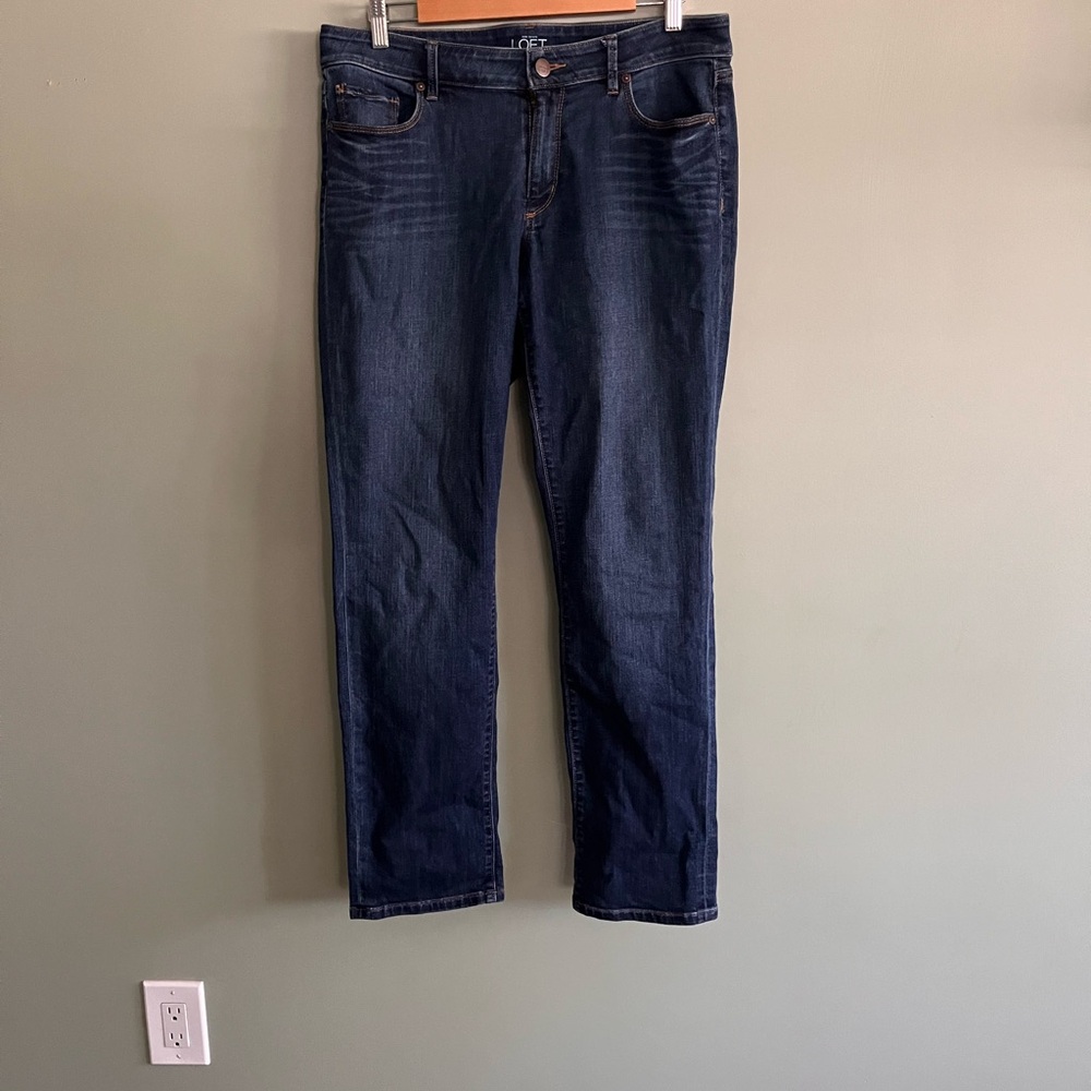 LOFT Curvy Straight Leg Jeans